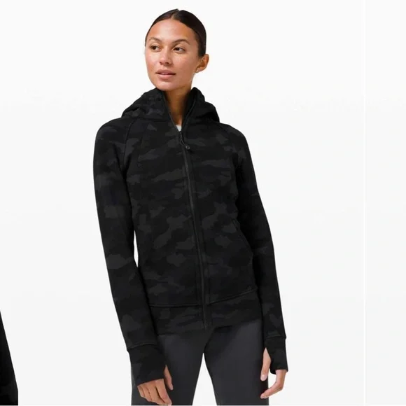 Lululemon Scuba Hoodie Light Cotton Fleece Heritage 365 Camo Deep Coal Multi 8 - Picture 1 of 12